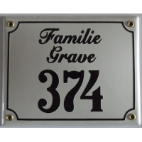 Naambord 16x20 cm horizontaal